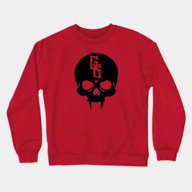 Gehenna Gaming Skull (Black) Crewneck Sweatshirt by highcouncil@gehennagaming.com